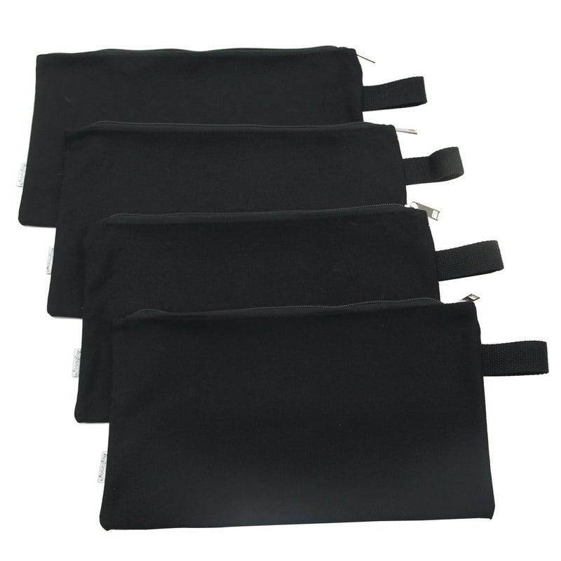 Augbunny 100% Cotton 16oz Heavy Duty Multi-purpose Canvas Zipper Tool Bag Organize Storage Pouch 4-pack - Image 1